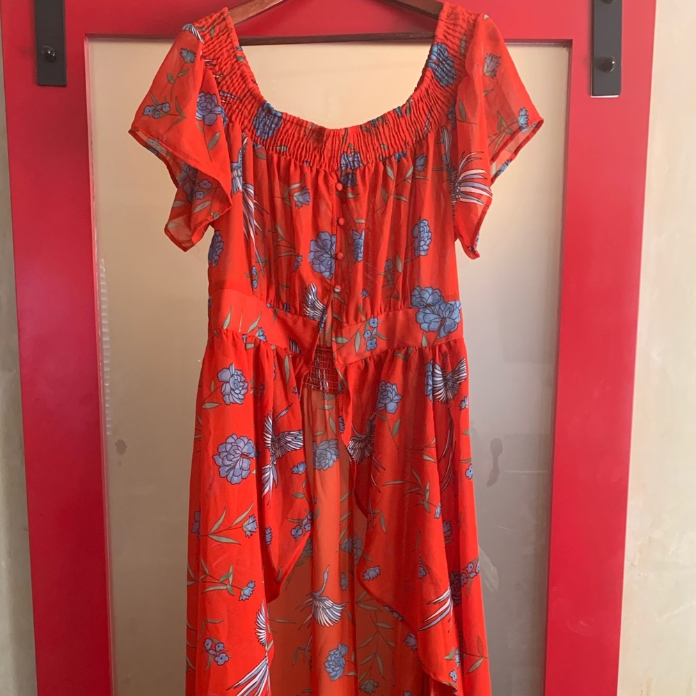 Sheer Floral Cover Up